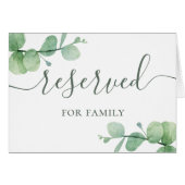 Eau-couleur eucalyptus script mariage signe réserv (Devant Horizontal)