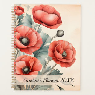 Eau-couleur Fleur sauvage Rouge Poppies été