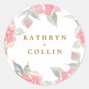 EAU COULEUR JARDIN MARIAGE autocollants sceaux