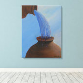 Eau dans la toile à vin (Insitu (Plancher de Bois))