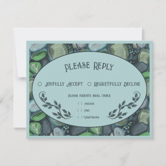 Eau de cailloux - carte RSVP horizontale (Devant)