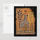 Eau de Cologne Harlequin en Flapper Briefkaart (Voorkant / Achterkant)