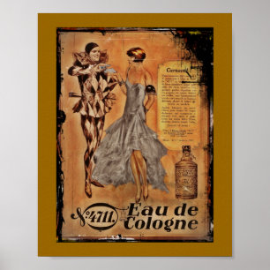 Eau de Cologne Harlequin en Flapper Poster