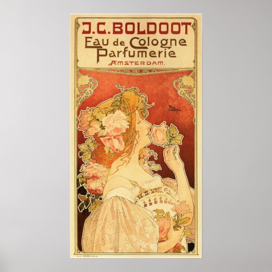 EAU DE COLOGNE PARFUMERIE Perfume Privat Livemont Poster (Voorkant)