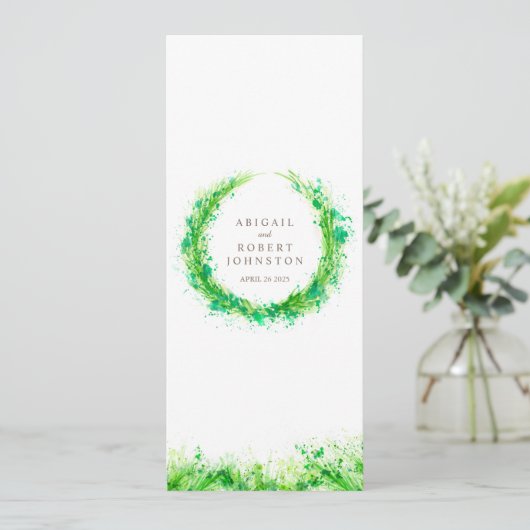 Eau de courre verte art menu (Debout devant)