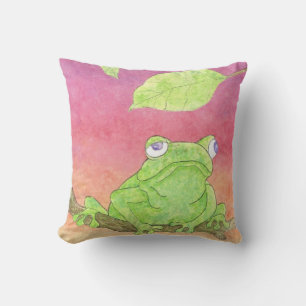 eau de grenouille verte couleur pourpre coussin