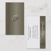 Eau de Monogramme Carte de visite Wedding planner (Devant / Derrière)