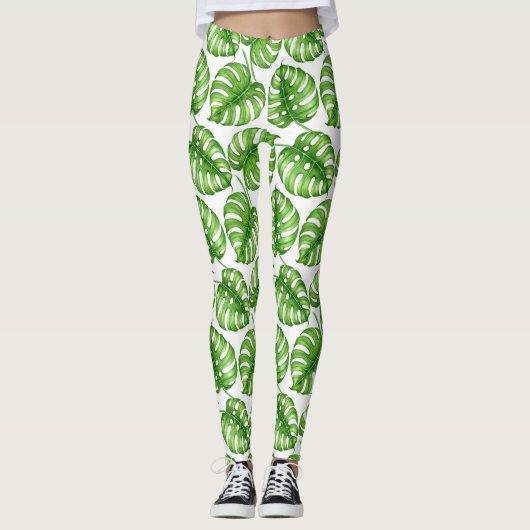 Eau de Monstera leggings motifs (Devant)