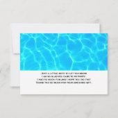 Eau de piscine bleue claire Photo Merci (Dos)