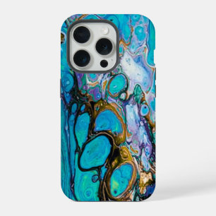 Eau de rivière turquoise et pierres art abstrait
