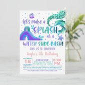 Eau de Sirène Diapositive Anniversaire Invitation (Debout devant)