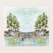 Eau des pins et rochers aquarelle de BWCAW, MN (Outside Unfolded)