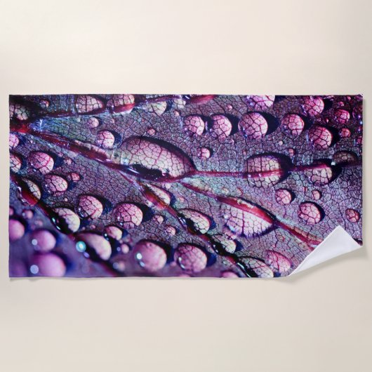 Eau Droplets Plage Serviette (Devant)