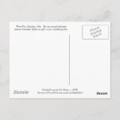 Eau/Feu, Columbus, Carte postale Ohio (Dos)