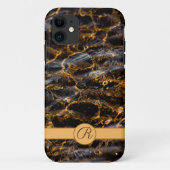 Eau goutte sur le sable coques iphone monogrammes (Dos)