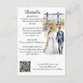 Eau Jardin Mariage avec programme et code QR (Devant)