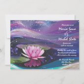Eau Lily Faire-part de mariage rose Invitation (Devant)