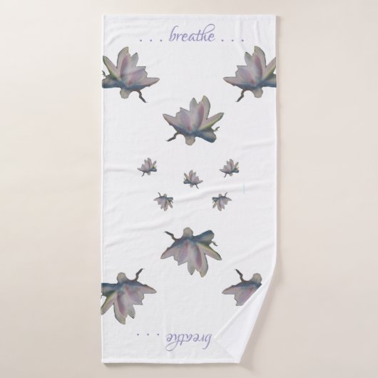 Eau Lily Fleur Maureen Girard Méditation Santé (Serviette de bain)