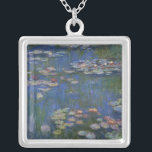 Eau Lys Monet Peinture Collier<br><div class="desc">Joli collier avec reproduction du célèbre tableau de Monet Water Lilies. Très belle façon de présenter une belle oeuvre d'art.  Fait un grand cadeau pour tout amateur d'art.</div>