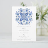 Eau méditerranéenne Douche nuptiale Invitation (Debout devant)