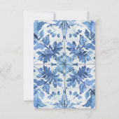 Eau méditerranéenne Douche nuptiale Invitation (Dos)