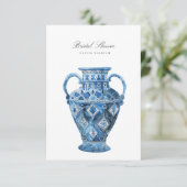 Eau méditerranéenne Douche nuptiale Invitation (Debout devant)