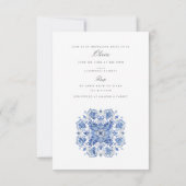 Eau méditerranéenne Douche nuptiale Invitation (Dos)