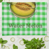 Eau melon plaid Cuisine serviette (Plié)