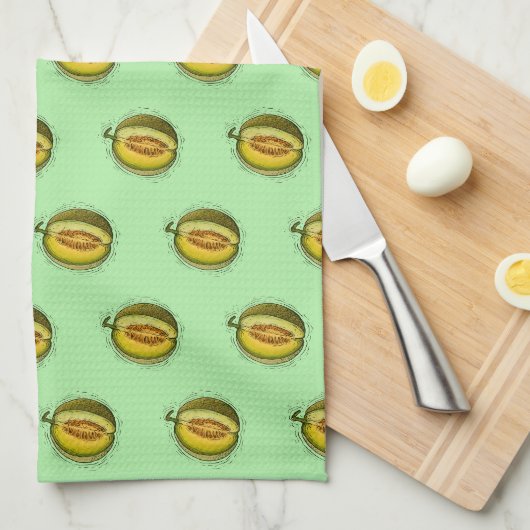 Eau melon Serviette de cuisine (Quart Plié)