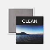 Eau Monts Lave-vaisselle Propre Magnet (Recto/Verso)