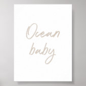 Eau neutre océan poster bébé (Devant)