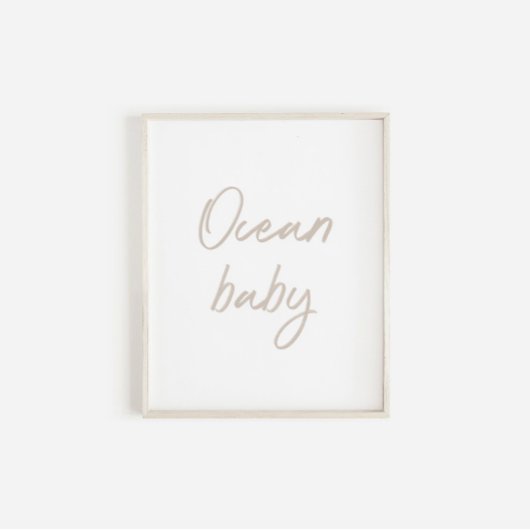 Eau neutre océan poster bébé