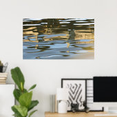 Eau ondulée affiche abstraite (Bureau à domicile)