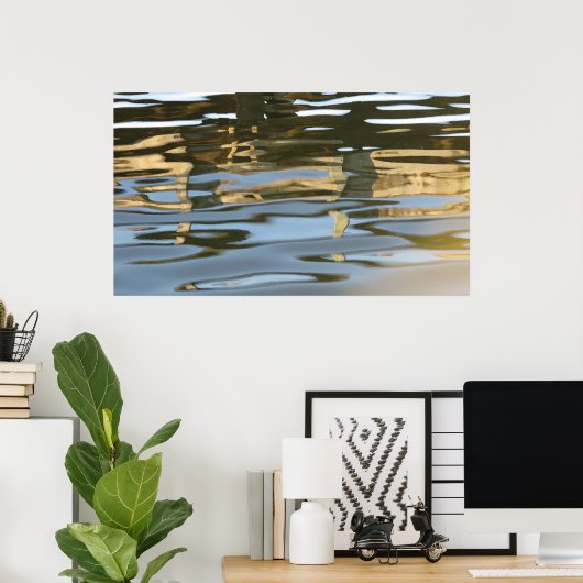 Eau ondulée affiche abstraite (Bureau à domicile)