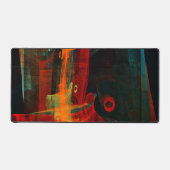 Eau Orange Rouge Bleu moderne Art Abstrait Motif (Recto)