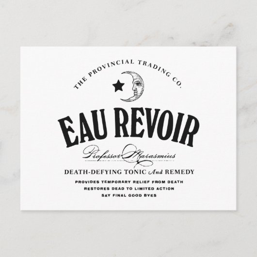 Eau Revoir - briefkaart (Voorkant)