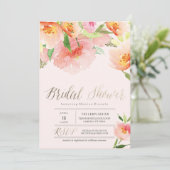 EAU ROSE COULEUR FLORALE invitation à la douche nu (Debout devant)