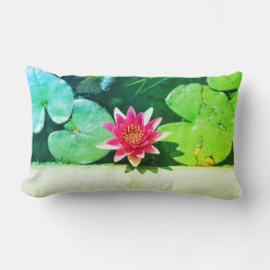 Eau Rouge Lily Vert Plante Coussin Jeu Oreiller