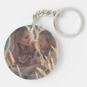 Eau | Simple Typographie Maman EST. Porte-clé an a (Dos)