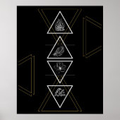 Eau Terre Air Fire Quatre éléments Poster (Devant)