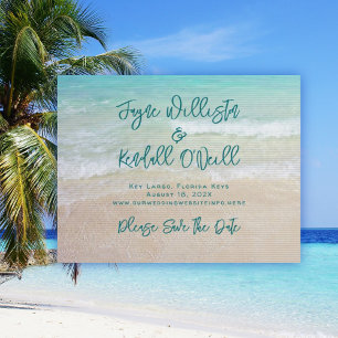 Eau tropicale moderne Enregistrer la date Carte Ma