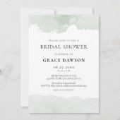 Eau verte Abstraite Invitation à la douche nuptial (Devant)