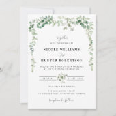 eau verte faire-part de mariage eucalyptus (Devant)