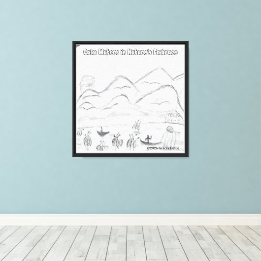 'Eaux Calmes...' Impression sur Toile Tendue (Insitu (Plancher de Bois))