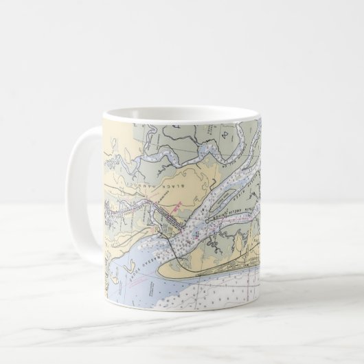 Eaux de navigation de l'île Amelia Floride Mug (Devant gauche)