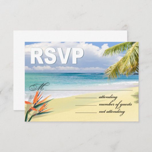 EAUX EMÉRALES PERSONNALISÉES RSVP (Plage) (Devant / Derrière)