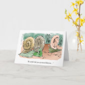 Eavesdring Snail carte d'anniversaire (Fleur jaune)