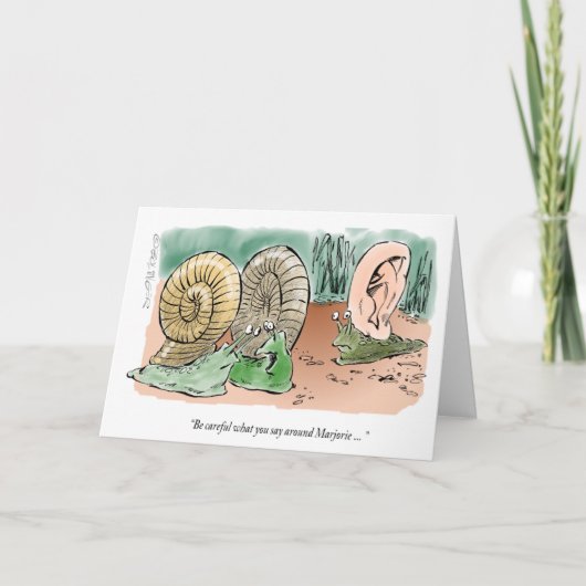 Eavesdring Snail carte d'anniversaire (Devant)
