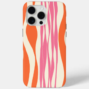 Eb en Vloed - Roze, Oranje en Crème  iPhone 15 Pro Max Hoesje