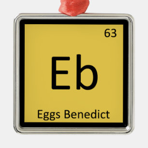 Eb - Periodieke Tabelsymbool voor eicellen - Bened Metalen Ornament